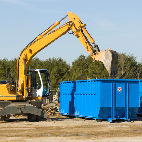 what are the rental fees for a residential dumpster in Bishop Hills